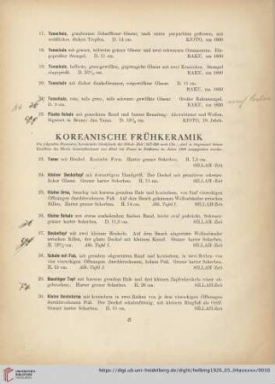 Koreanische Keramik (Nr. 23-33)
