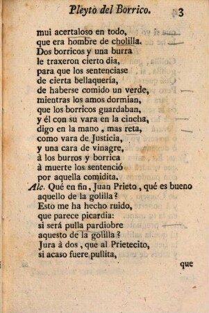Entremes del pleyto del borrico