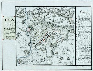 WHK 25 Deutscher Siebenjähriger Krieg 1756-1763: Plan der Schlacht bei Minden zwischen dem vereinigten britischen Heer unter Herzog Ferdinand und den Franzosen unter Marschall de Contades, 1. August 1759