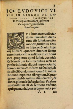 Ioannis Lvdovici Vivis Valentini Rhetoricae, siue de recte dicendi ratione libri tres