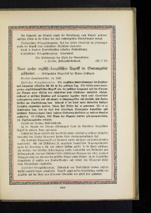 Neuer großer englisch=französischer Angriff im Sommegebiet gescheitert.