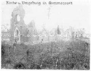 Zerstörte Kirche in Gommecourt