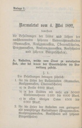 Anlage I-IV