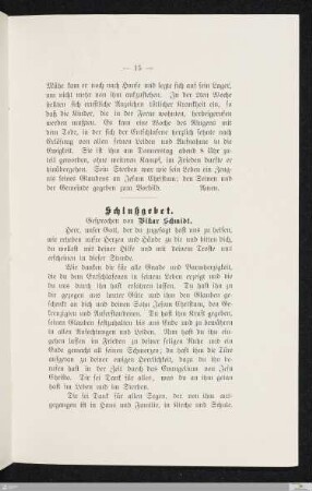 Schlußgebet