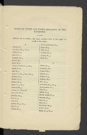 Index Of Words And Names Explained In The Footnotes
