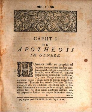 Tractatus historicus de apotheosi, sive consecratione, imperatorum romanorum : cum figuris et indice rerum