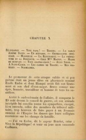 Chapitre X. Délivrance ...