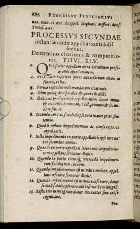 Processus Secundae instantiæ causæ appelationis a diffinitiua.