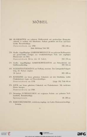 Möbel (Nr. 269-286)