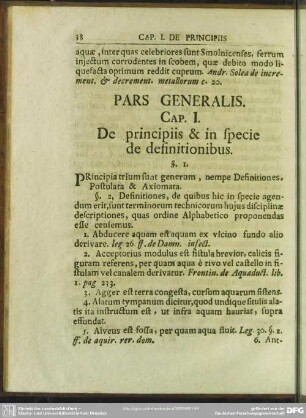 Pars Generalis