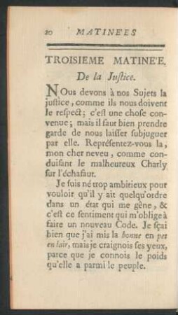 Troisieme matinée