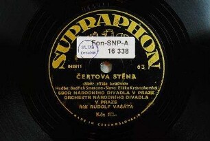 Čertova stěna : sbor "Tiše kradmo" / Hudba: Bedřich Smetana; Slova: Eliška Krásnohorská