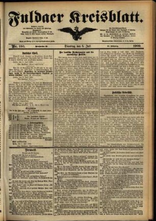 Ausgabe vom Dienstag, den 06. Juli 1909.