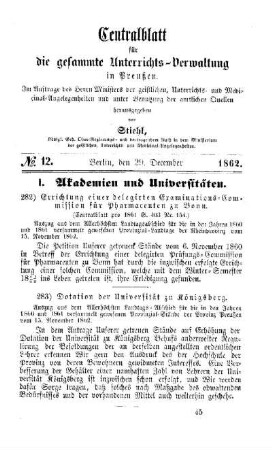 Dotation der Universität zu Königsberg : [I. Akademien und Universitäten]