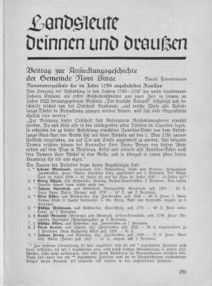 Landsleute drinnen und draußen.