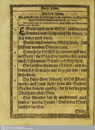 Der LIX. Psalm