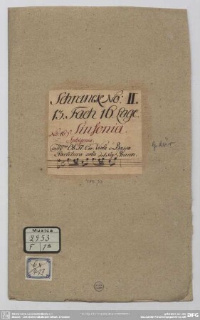 Ifigenia in Aulide. Excerpts - Mus.2953-F-1a : strings, bc, fl (2), cor (2); GraunWV B:I:18