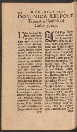 Dominica XIIII. Post Trinitatis ...