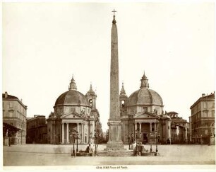 Rom, Piazza del Popolo,Rom, Obelisco Flaminio,Rom, S. Maria in Montesanto,Rom, S. Maria dei Miracoli
