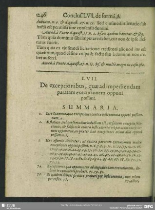 LVII. De exceptionibus, quae ad impediendam paratam executionem opponi possunt