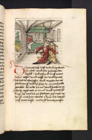 Der alte Pinza-Vogel hackt dem Königsohn die Augen aus; (Kapitel IX: Von dem König und dem Vogel Pinza).