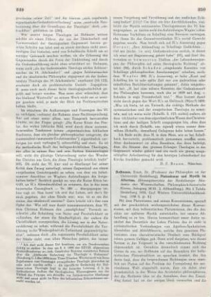 250-251 [Rezension] Hoffmann, Ernst, Platonismus und Mystik im Altertum