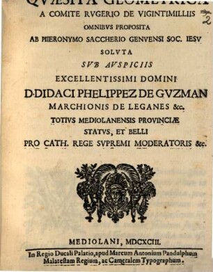 Quaesita Geometrica