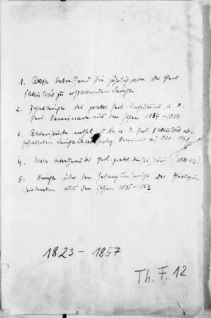 Fakultätsakten 1823-1857