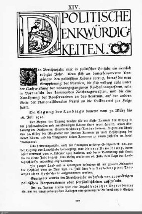 Politische Denkwürdigkeiten.