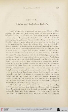 Achtes Kapitel: Schüler und Nachfolger Rafael's