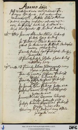 [fol. 135] Rektorat Matthäus Blau 1698