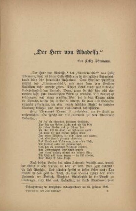 "Der Herr von Abadessa"