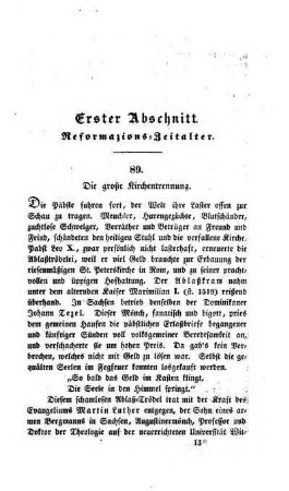 Erster Abschnitt. Reformazions-Zeitalter