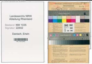 Entnazifizierung Erwin Danisch , geb. 16.09.1922 ()