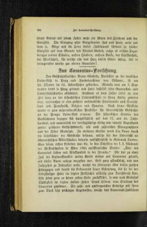 Zur Comenius-Forschung