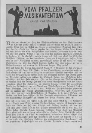 Vom Pfälzer Musikantentum.