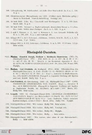 Rheingold-Ducaten (Nr. 515-555)