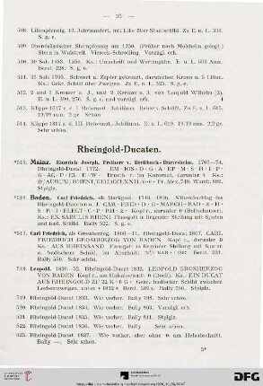 Rheingold-Ducaten (Nr. 515-555)