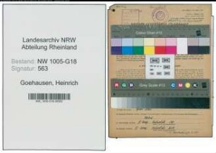 Entnazifizierung Heinrich Goehausen , geb. 06.10.1901 (Schuhmacher)
