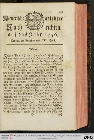 Den 24. des Augustmonats. XVI. Stück