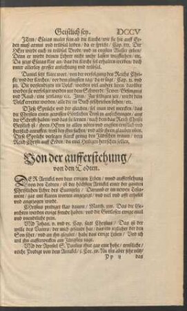 Von der aufferstehung/ von den Todten.