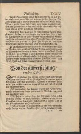 Von der aufferstehung/ von den Todten.