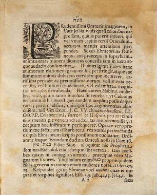 De ʿeryat nāšîm seu ornatu mulierum : locum Jesaiae difficilem cap. III, vers. 16 seqq.