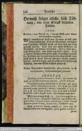Hernach folgen etliche böse Tödtung, und vom Straff derselben Thäter
