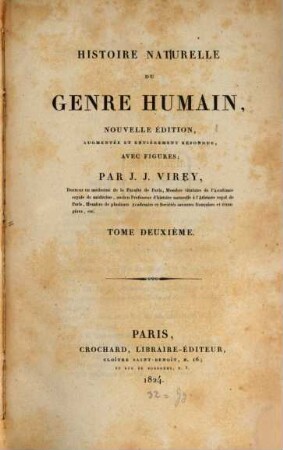 Histoire naturelle du genre humain. 2