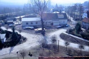 Ortsansicht vom Kirchturm aus, ehemaliger Anger