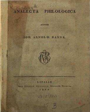 Analecta philologica