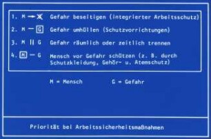 Priorität bei Arbeitssicherheitsmaßnahmen