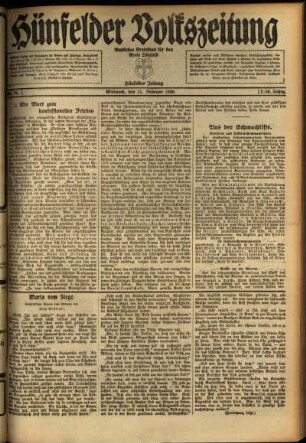 Ausgabe vom Mittwoch, den 11. Februar 1920.