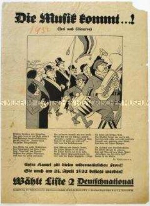 Aufruf der Deutschnationalen Volkspartei zur preußischen Landtagswahl 1932